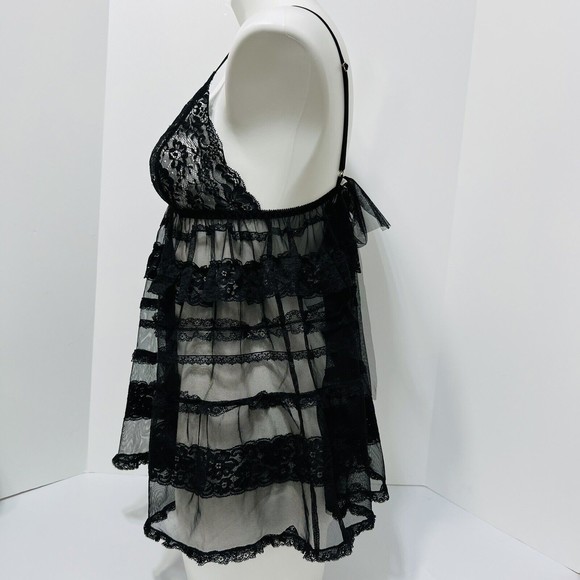Victoria's Secret Sexy Ruffled Lace Lingerie Dress Mesh - Picture 3 of 11